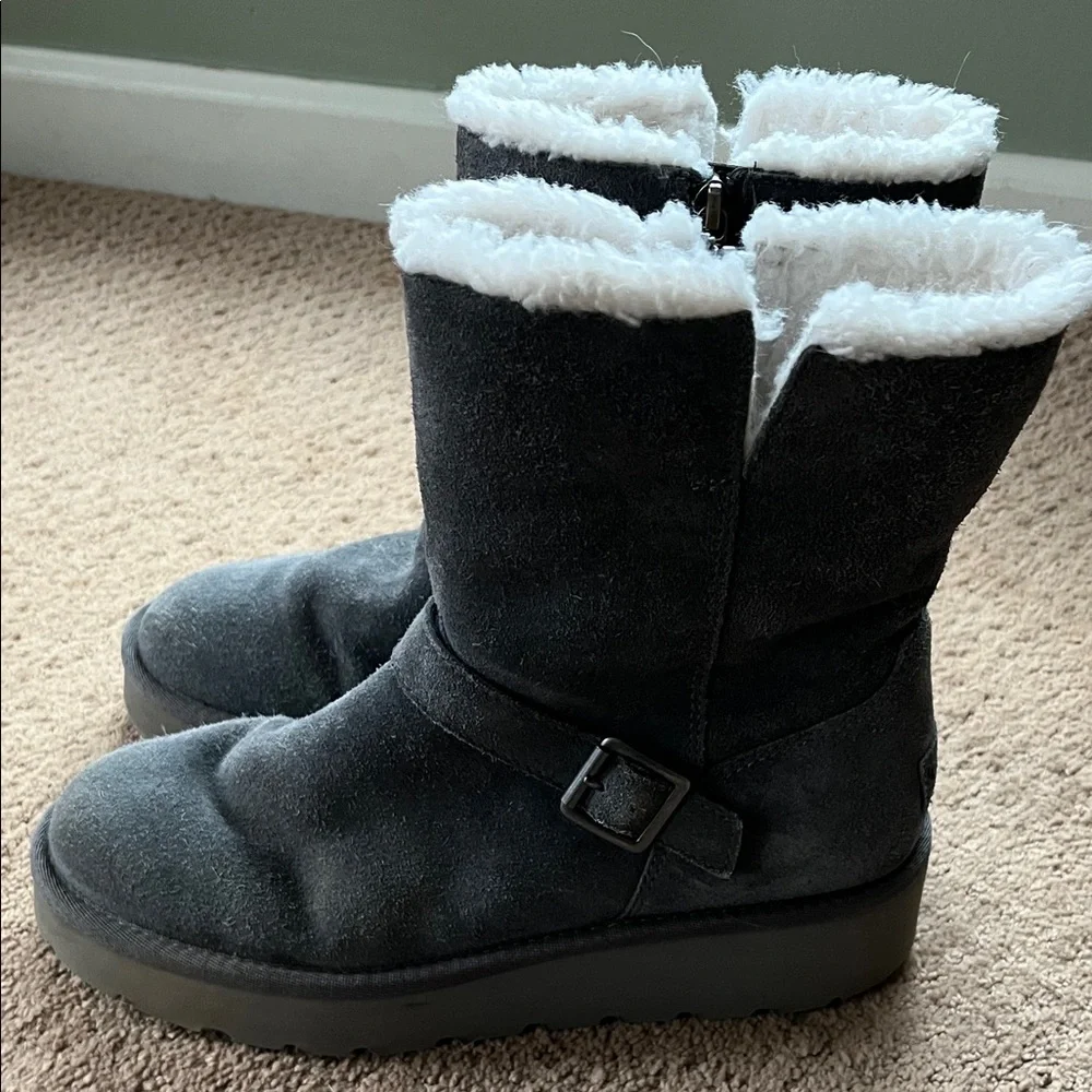 UGG Koolaburra Gray Suede fleece lined Boots - Picture 2 of 13